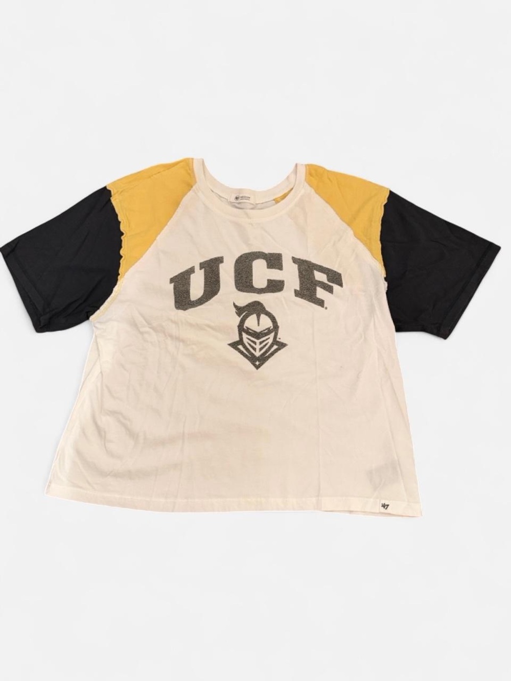 UCF Knights Colorblock Raglan Tee - Cream, Black & Gold